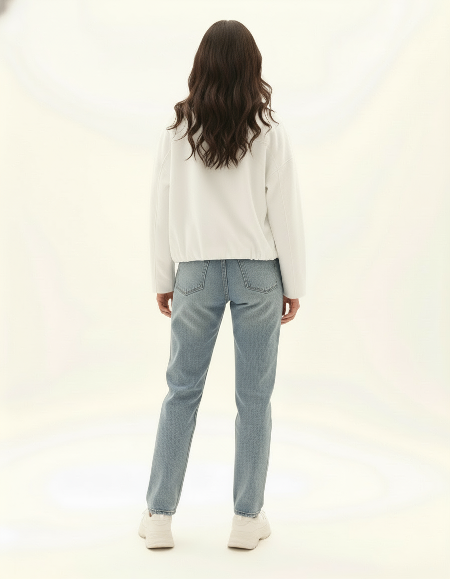 White comfortable jacket for women