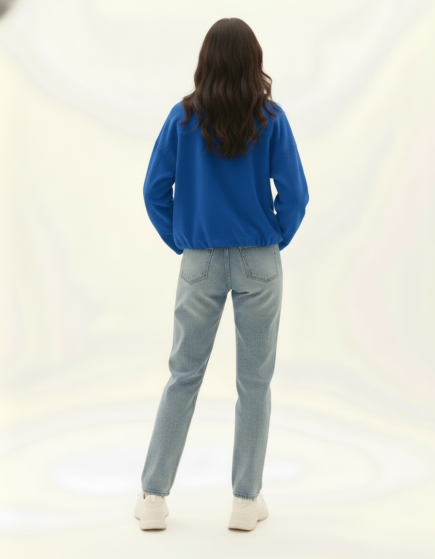 Blue comfortable jacket for women