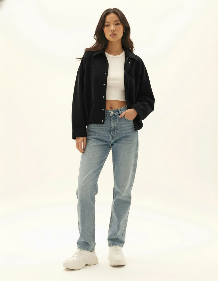 Black comfortable jacket for women